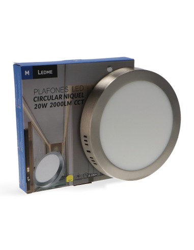 Circular Surface Panel Nickel 20W Cct Smd Led