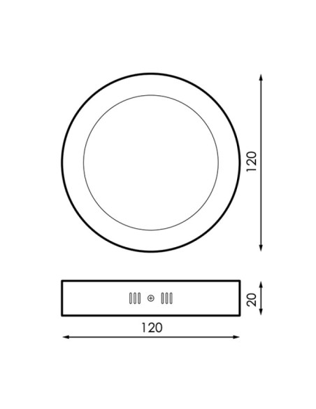Surface Circular Panel Nickel 6W CCT LEDME