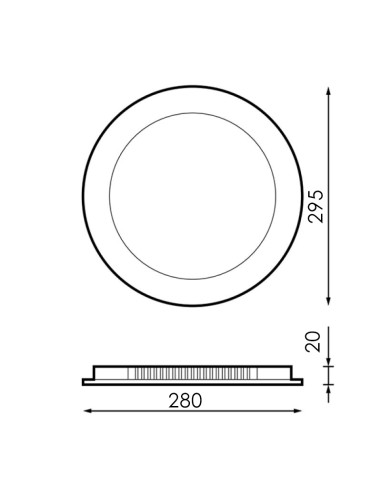 Runder LED-Panel Nickel 25W CCT Einbau Aluminium