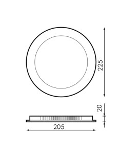 Circular Nickel LED Panel 20W CCT Recessed 2