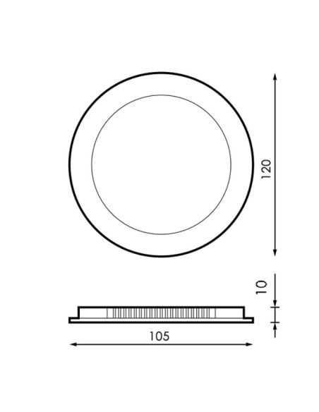 Circular Nickel LED Panel 6W CCT M LEDME Brand