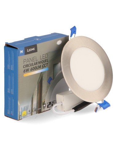 Panel Led Circular Níquel 6W CCT Marca M LEDME