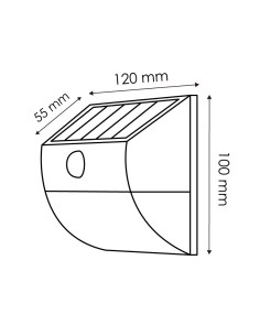 Solar LED Wall Light M LEDME 3W 150lm Motion Sensor IP44 2