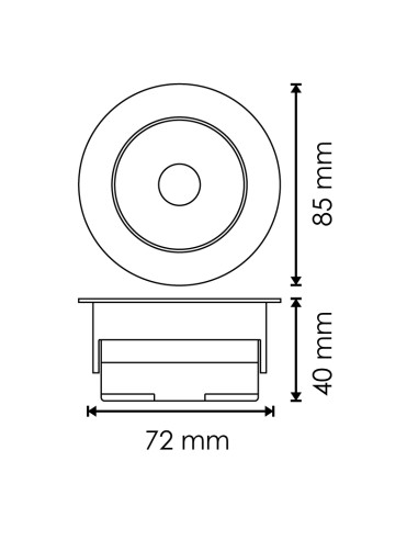 LED Downlight Road 7W IP54 Dsc 4500K