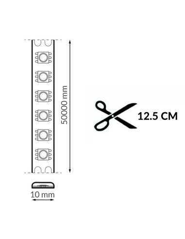 Digital LED Strip 24V SMD 2835 10W/m 5m 3000K Dimmable with Controller