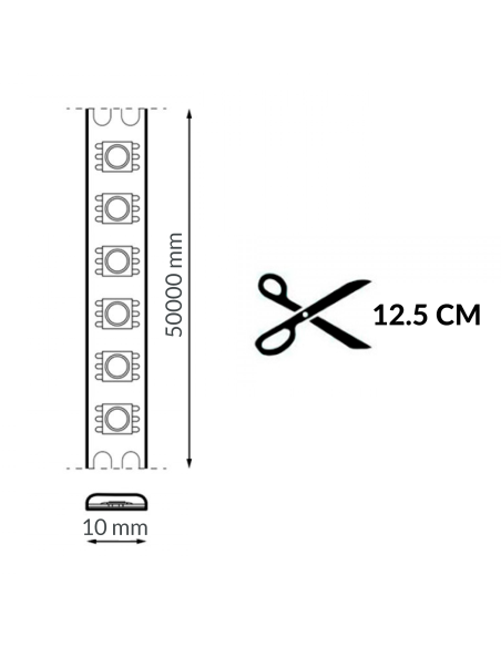 Digital LED Strip 24V SMD 2835 10W/m 5m 3000K Dimmable with Controller