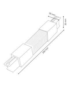 White flexible connector M LEDME three-phase rail... 2
