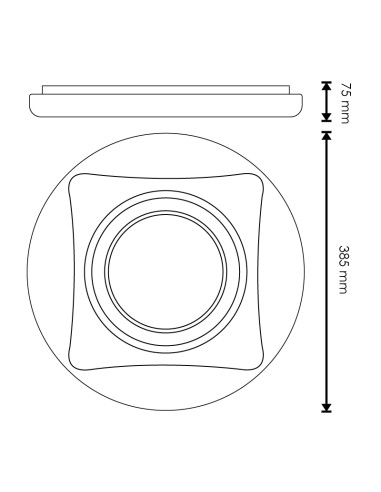 LED Ceiling Light CCT Circular Remo 40W with Remote Control
