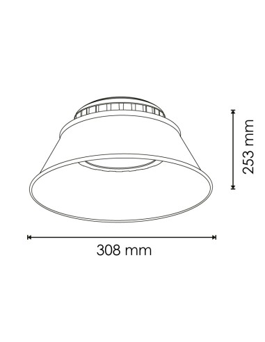 Luce a soffitto LED Infinity 150W Dsc 6000K con diffusore