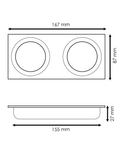 Aro Empotrable 2L Para Módulo Cobfix 10W de M LEDME en Aluminio 2