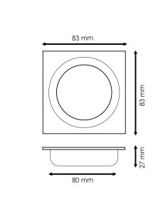 Aro Empotrable Para Módulo Cobfix 10W de M LEDME en Aluminio 2