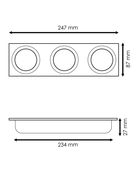 Einbauring 3L für Cobfix-Modul 10W aus Aluminium