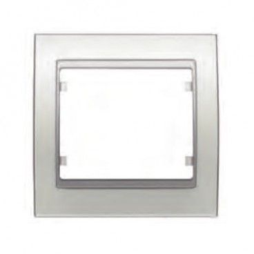 Quadro 1 elemento BRANCO CETIM BJC Mega 22001-BS
