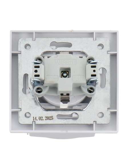 Prise Schuko avec cache encastrable noir IP44 16A
