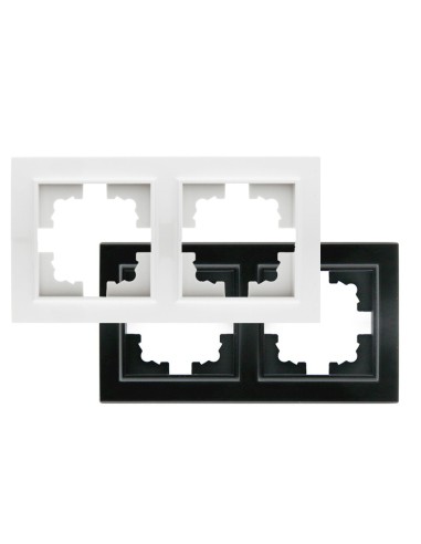 Prise Schuko avec cache encastrable noir IP44 16A