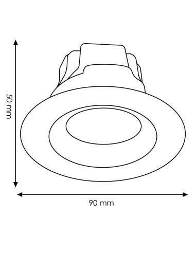 Downlight LED orientable M LEDME 7W 3000K