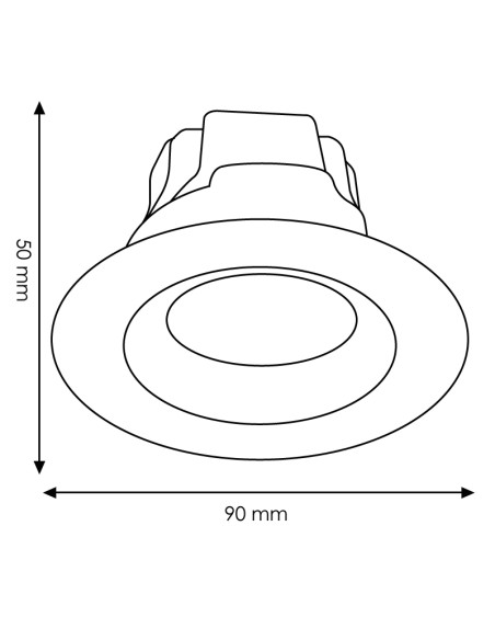 Downlight LED orientable M LEDME 7W 3000K