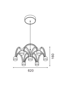 Lampada LED da soffitto Emin 84W con telecomando 2