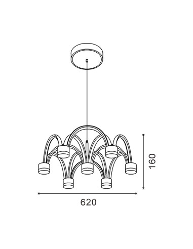 Lampada LED da soffitto Emin 84W con telecomando