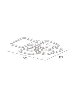 LED Ceiling Lamp Fare DSC CCT 62W with Remote Control 2