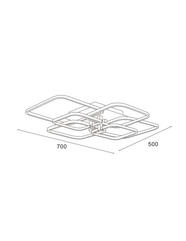 Lampada da soffitto LED Fare DSC CCT 62W con telecomando