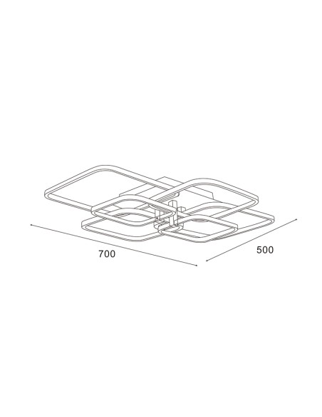 Lampada da soffitto LED Fare DSC CCT 62W con telecomando