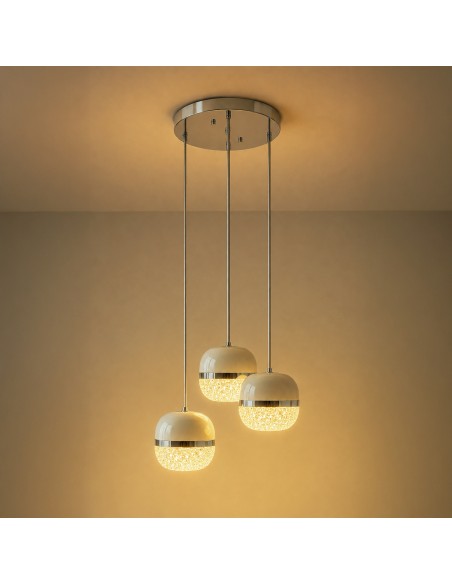 Lampada LED a soffitto Curling 108W CCT con telecomando