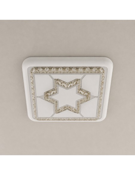Plafonnier décoratif LED Squarem CCT 48W avec télécommande