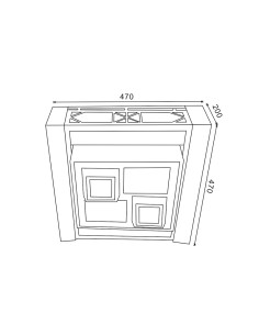 Square Ceiling Light 120W CCT with Remote Control 2