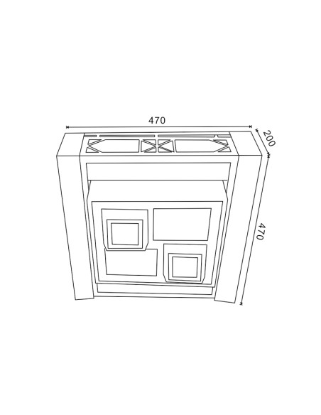 Square Ceiling Light 120W CCT with Remote Control