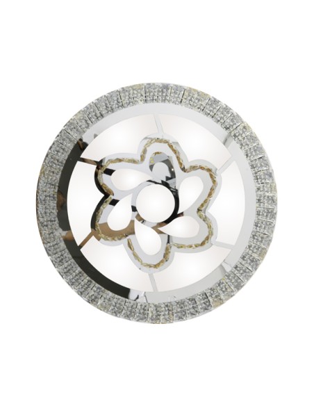 LED Ceiling Light Circle Flower Silver with Remote Control 120W