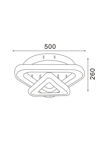 LEDME Bermudas Ceiling Lamp 42W with Remote Control
