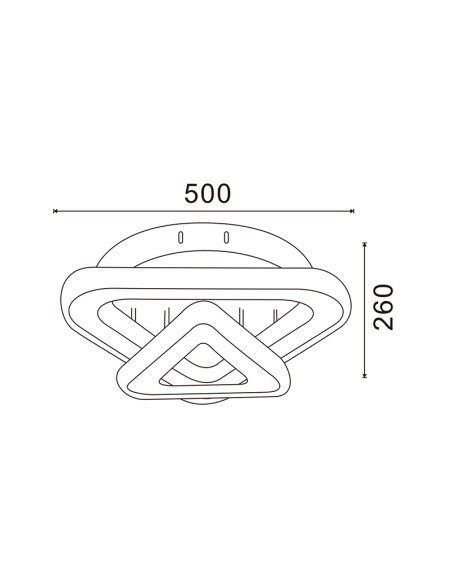 Lampada da soffitto LEDME Bermudas 42W con telecomando