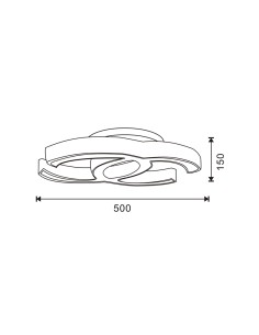 Plafonnier décoratif LED M LEDME 28W avec télécommande 2