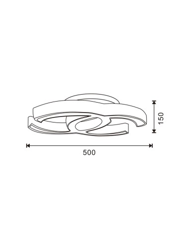 Plafonnier décoratif LED M LEDME 28W avec télécommande