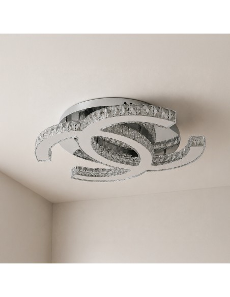 Plafonnier décoratif LED M LEDME 28W avec télécommande