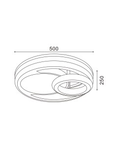 LED Drip Decorative Ceiling Light 56W with Remote Control 2
