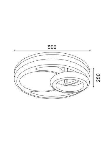 Plafonnier décoratif LED Drip 56W avec télécommande