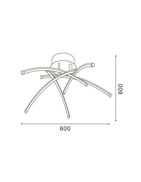 Aranha LED Ceiling Light CCT 78W with Remote Control