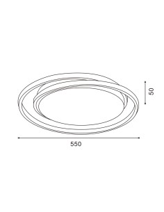 LED Ceiling Light Twing Dsc 45W Metal 4050lm 2