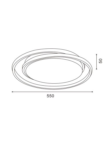 LED Ceiling Light Twing Dsc 45W Metal 4050lm
