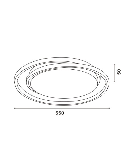 Lampada da soffitto LED Twing Dsc 45W Metallo 4050lm