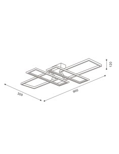 LED Ceiling Light Kube CCT M LEDME 80W 2