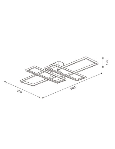LED Ceiling Light Kube CCT M LEDME 80W