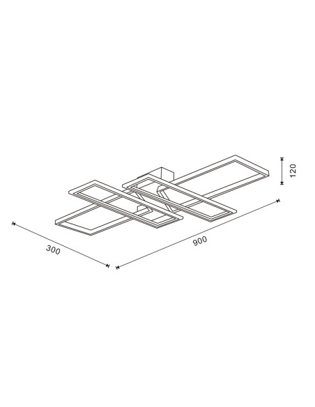LED Ceiling Light Kube CCT M LEDME 80W