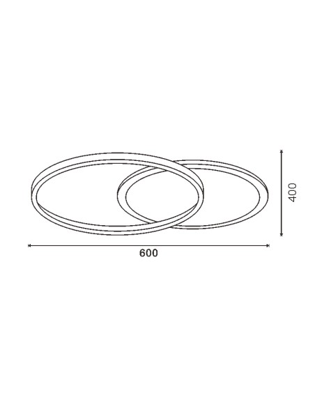 Lampada a soffitto LED Rings DSC CCT 37W M LEDME
