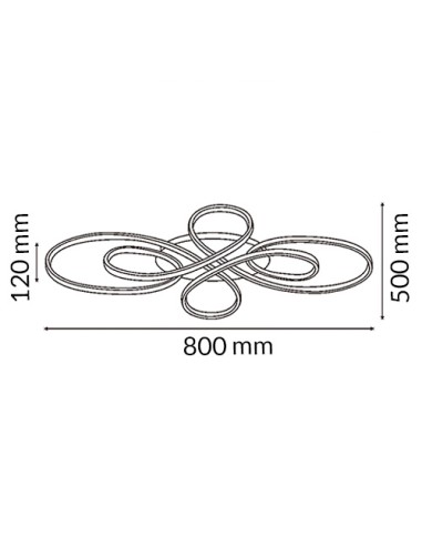 LED Ceiling Light Fleow CCT 62W M LEDME
