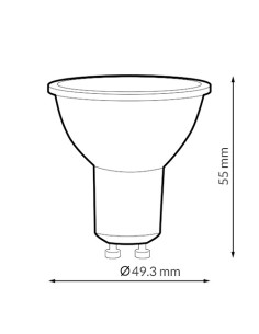 Ampoule LED GU10 SMD Plus 7W 100° Dsc 3000K 2