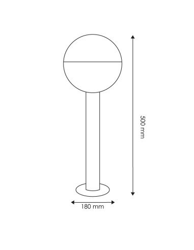 Balise Cam M LEDME installation en saillie acier PMMA