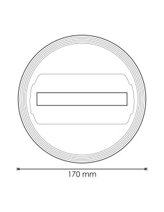 Recessed base with white single-phase rail 170x30 mm 2